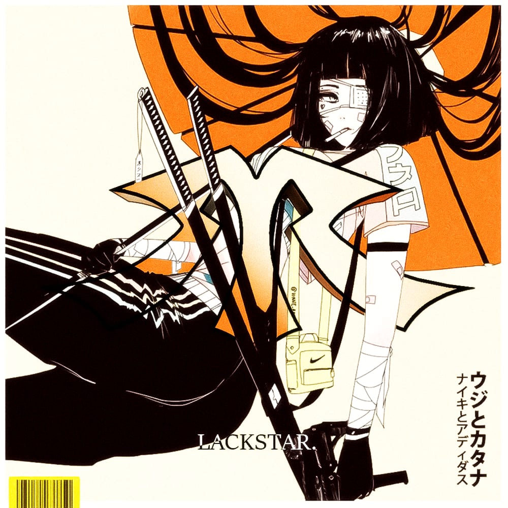 Lackstar avatar: an illustrated figure with a sword against an orange sun